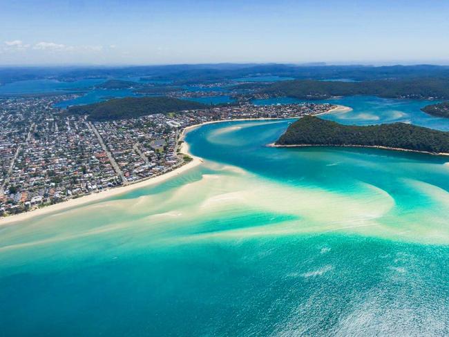 Aerial pics of the entrance to Brisbane Water. Picture: Supplied from Peninsula Chamber of Commerce