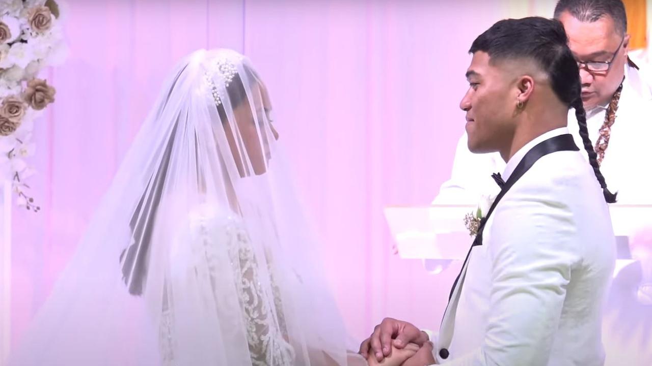 Brian To’o marries Moesha Crichton-Ropati. Photo: YouTube.