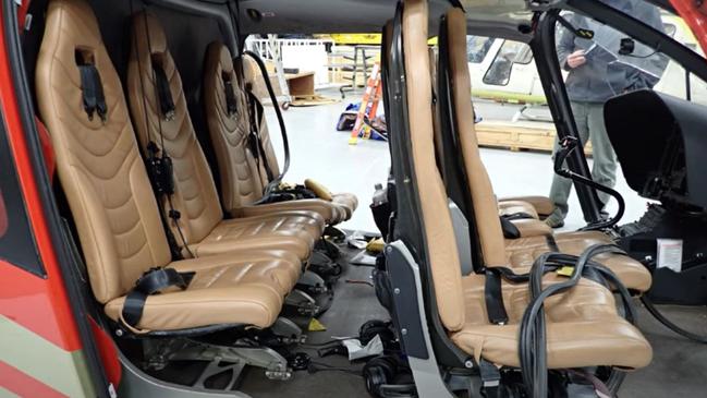 Images of the helicopter seats.