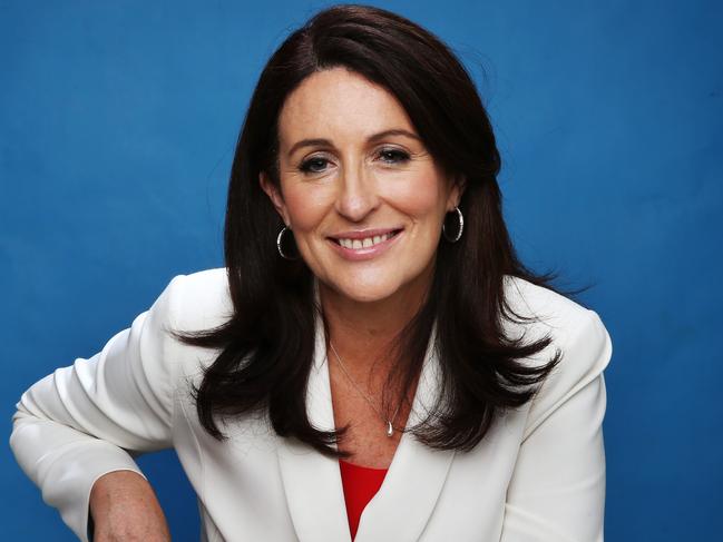 Headshot, dinkus of Daily Telegraph columnist Miranda Devine in the studio.