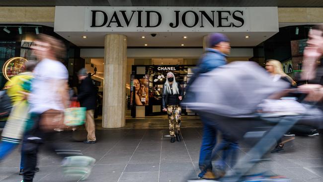 The David Jones store in Bourke Street Mall, Melbourne. Picture: Aaron Francis