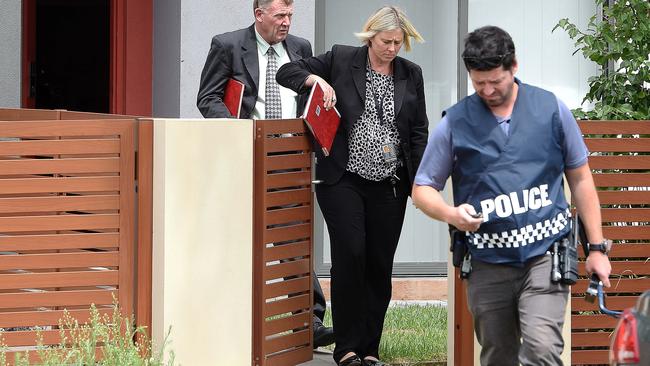 Police at the scene of a shooting in St Clair in February. Picture: Roger Wyman