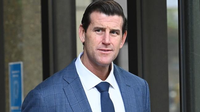 SYDNEY, AUSTRALIA - NewsWire Photos March 29, 2022: Ben Roberts-Smith, former SAS soldier leaves Supreme Court as his defamation case against Nine and its journalists continue.Picture: NCA NewsWire / Jeremy Piper
