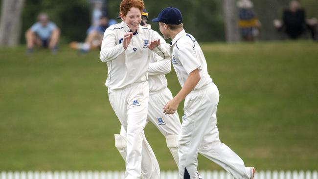 Hugh Weibgen, pictured here earlier in the season, has bowled splendidly this season for BGS. (AAP Image/Richard Walker)