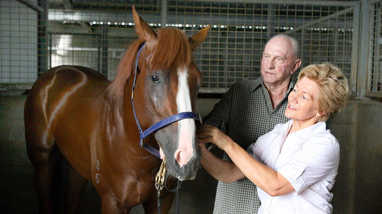 Horse racing - Helen Page and John Page with Double Heart at Bundall, Gold Coast.