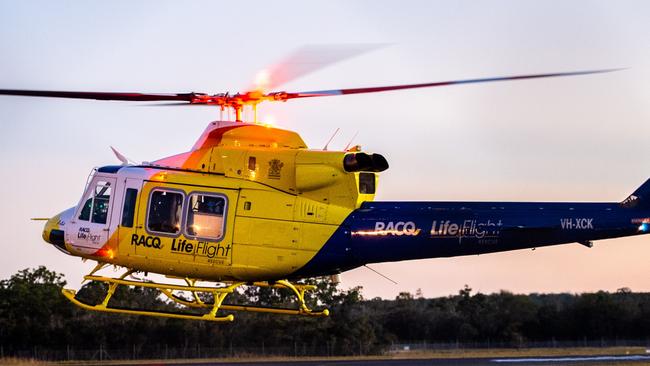 The RACQ Lifeflight chopper was called in to help.