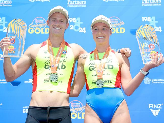 Coolangatta Gold men's (Mitchell Stitt) and women's (Piper Harrison) Short Course champions 2024