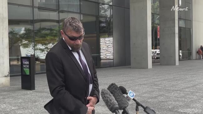 Heartbroken dad talks outside court following sentencing over girls' hot car death