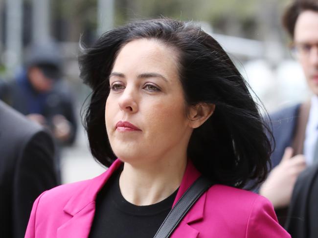 MELBOURNE, AUSTRALIA- NewsWire Photos SEPTEMBER 19, 2024: Former Liberal Party member Moira Deeming  arrives at the Federal Court of Victoria for her case against Victorian Liberal Party leader, John Pesutto. Picture:  NewsWire/ David Crosling