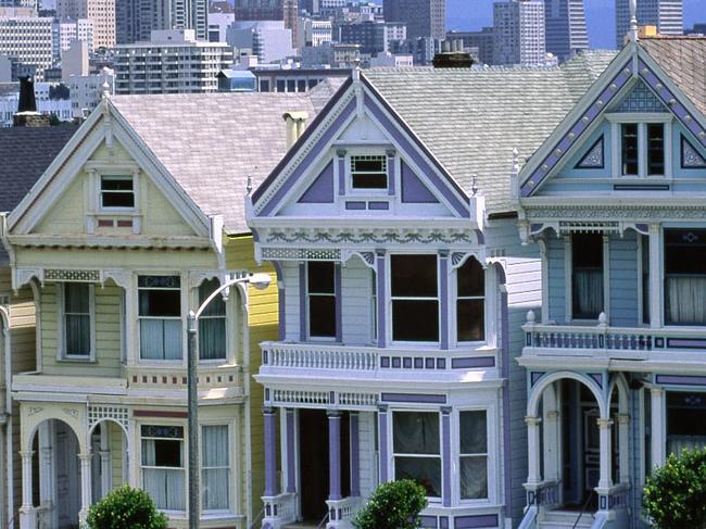 City Views from Steiner Street San Francisco - houses o/seas terraced housing terraces travel skyline usa