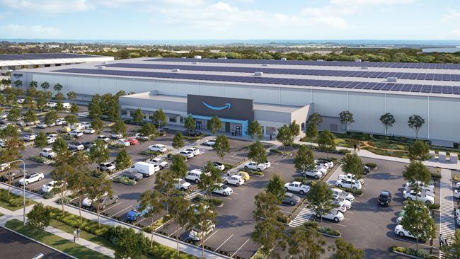 An illustration of Amazon's upcoming 80,000sq m fulfilment centre that will employ 730 people.