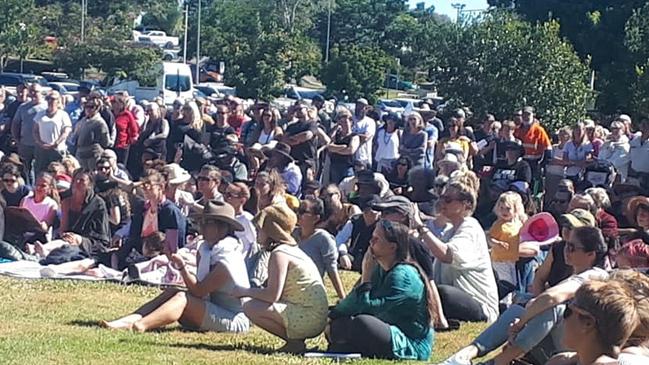 So-called freedom rally at Gympie’s Lake Alford on July 24, 2021.