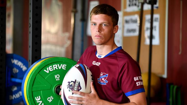 Zac Herdegen of Wavell SHS is respected by Zac Garton. Picture, John Gass