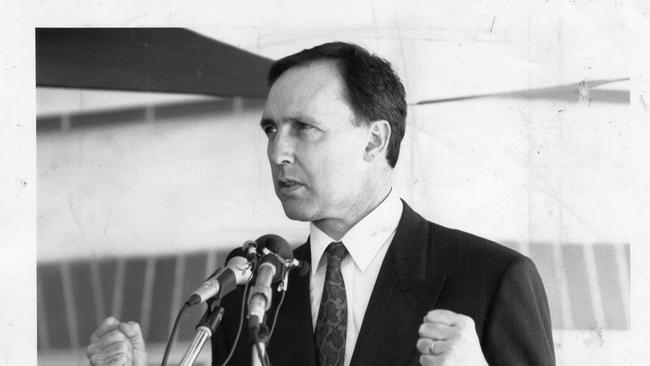 Federal Treasurer Paul Keating during the 1990-91 recession, when the Australian wool industry grappled with the loss of the reserve price scheme.