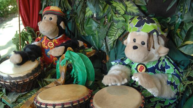 The Amazing Drumming Monkeys will perform at the Adelaide Farmer’s Market. Photo: Supplied