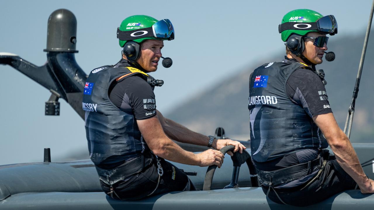 Australia SailGP skipper Tom Slingsby from the NSW Central Coast and wing trimmer Kyle Langford from Newcastle.