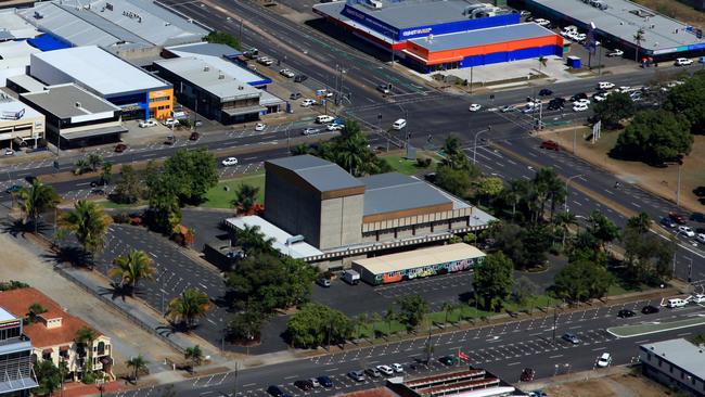 The former Cairns Civic Theatre from the air. It has now been demolished and replaced with the Cairns Performing Arts Centre. PICTURE: SUPPLIED