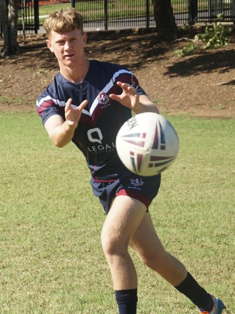 Ipswich State High School's halfback and kicker Jake Self.