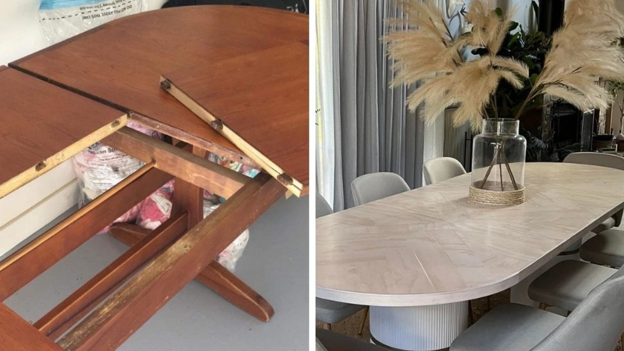 Vic mum shares  Kmart ottomans dining room table hack