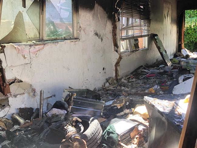 Mishele’s house was destroyed. Picture: GoFundMe