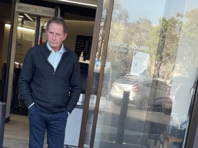 William Nicholls, 66, appeared in the Frankston Magistrates Court on Tuesday where he pleaded guilty to two charges of performing a sexual act directed at another person.Â 