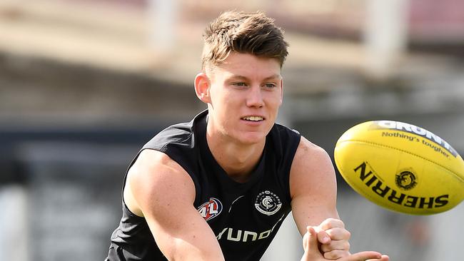 Sam Walsh’s 141 against Brisbane Lions will make it difficult to trade him out when Carlton has a bye in Round 14. Picture: Quinn Rooney/Getty Images.