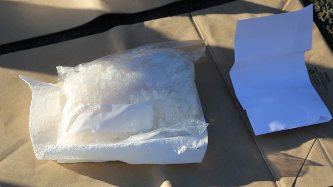 During a search of the man and his vehicle, investigators allegedly seized 1.3kg of ice. Picture: NSW Police