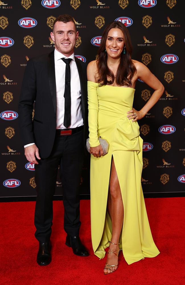 West Coast captain Luke Shuey and wife Dani in Perth. Picture: Michael Klein