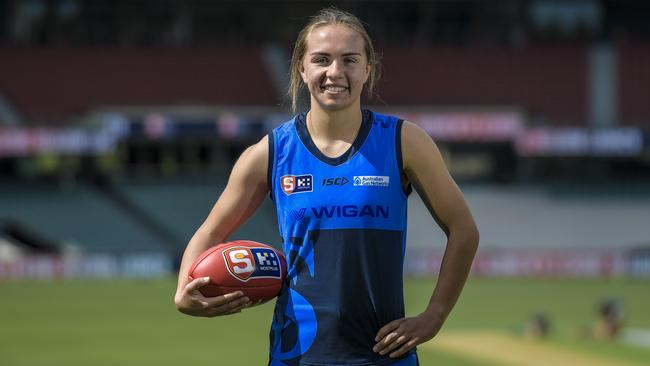 Sturt captain Maya Rigter at Wednesday’s season launch. Picture: SANFL