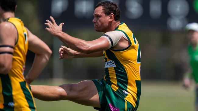 Steven Motlop making his debut for PINT in the opening match against the Darwin Buffaloes. Picture: Pema Tamang Pakhrin