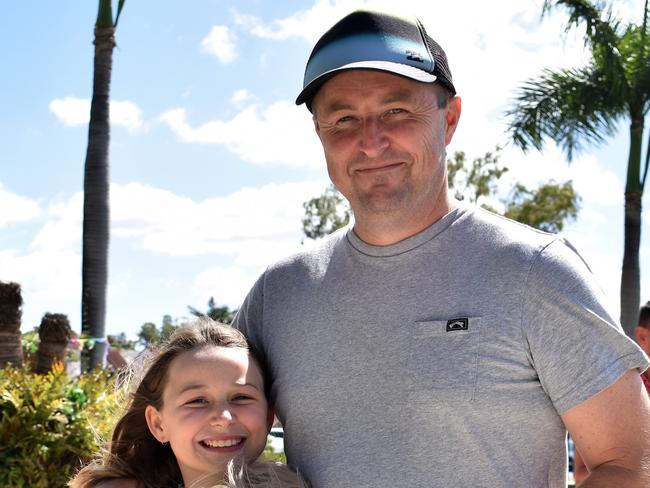 Sophie Collins, Lola Collins, and Ry Collins of Cannonvale enjoying a family day out at Whitsundays Arts Festival 2021. Picture: Kirra Grimes