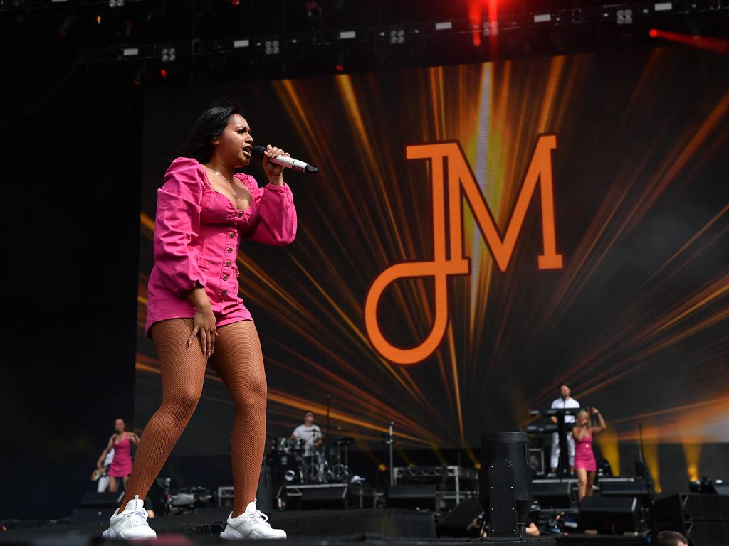 Pretty in pink … Jessica Mauboy. Picture: AAP