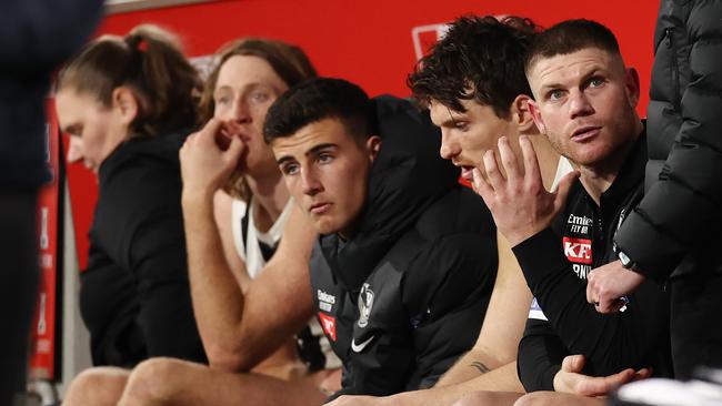 A knee injury to Nick Daicos was untimely on the eve of finals. Picture: Michael Klein