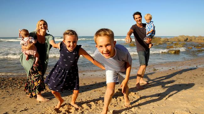 A family of two with two children, with both parents earning $75,000, will get a $1433 childcare rebate bump. Picture: Nathan Edwards