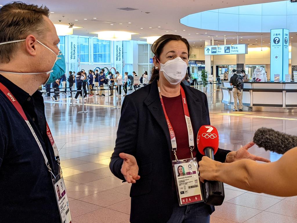 Queensland Premier Annastacia arriving at Haneda Airport in Tokyo, Japan. (Photo by Getty Images)