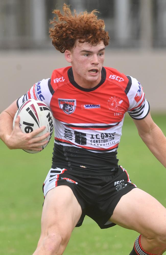 Kirwan High against Ignatius Park College in the Northern Schoolboys Under-18s trials at Brothers Rugby League Club in Townsville. Logan Brookes. Picture: Evan Morgan