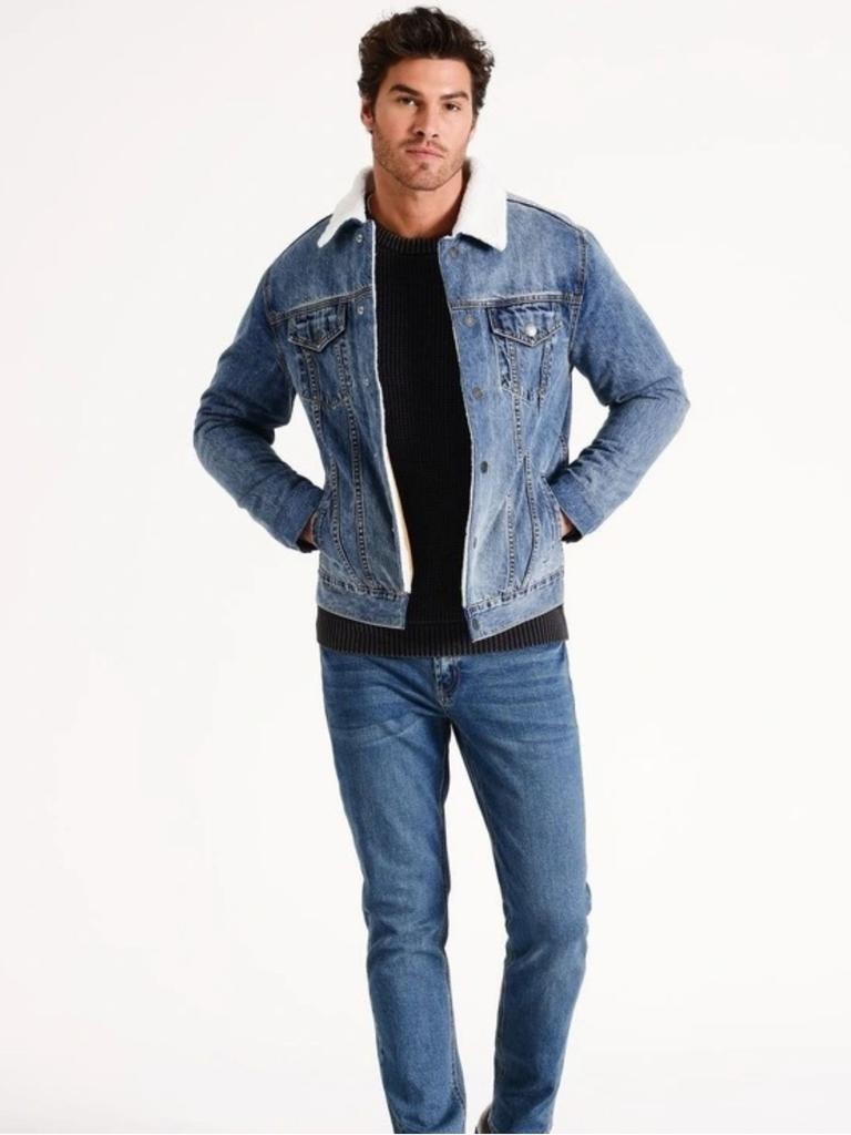 Maddox Bradley Sherpa Jacket in Denim. Picture: Maddox