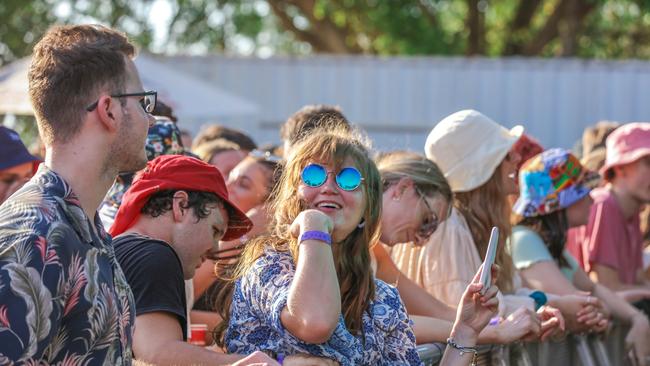 Sophie Ashley (centre) at the Rebound Festival at the Darwin Ski Club. Picture GLENN CAMPBELL