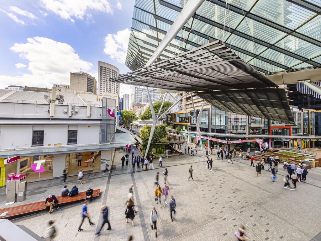 The modern-day Queen Street Mall