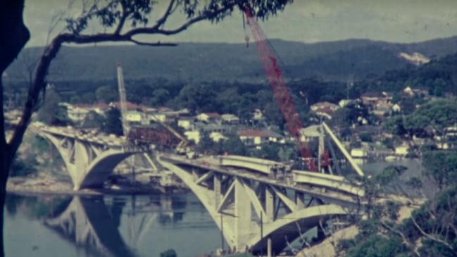 The two sides of The Rip Bridge almost joining from a DMR film.