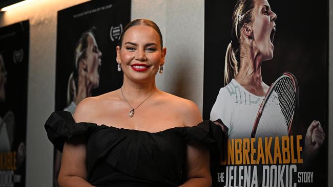 Jelena Dokic at the world premiere of UNBREAKABLE: THE JELENA DOKIC STORY. Photo: Lyndon Mechielsen/Courier Mail