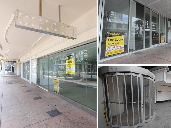 Empty shop units at Elkhorn Ave.