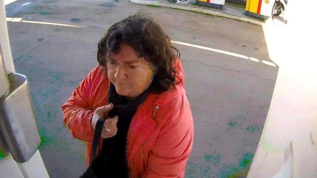 One of the last time Colleen South was seen was when she was captured on CCTV at Sunraysia Petroleum at Berriwillock. Picture: Facebook