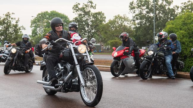 Darwin's motorbike community at the NT Motorcycle Centre to raise money and awareness for the Salvation Army's annual Christmas Toy Ride. Picture: Pema Tamang Pakhrin