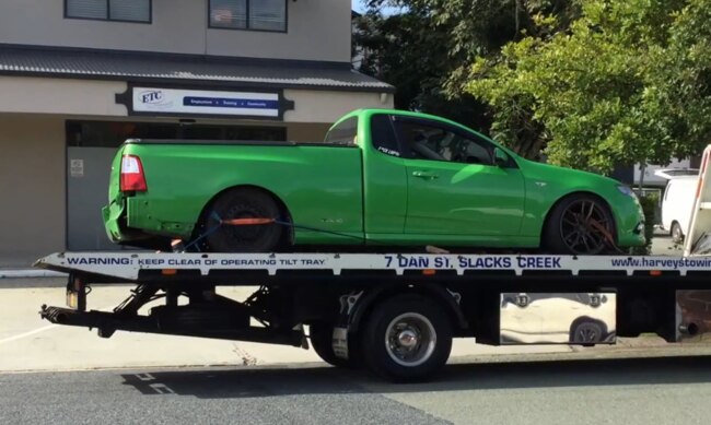 Police have impounded a ute after an 18-year-old man was charged with hooning-related offences.