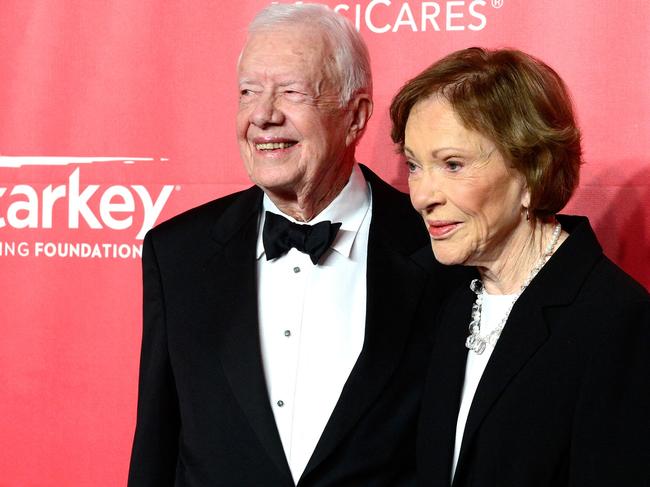 Jimmy Carter and Rosalynn Carter in Los Angeles, California, in 2015. Picture: Getty Images/AFP