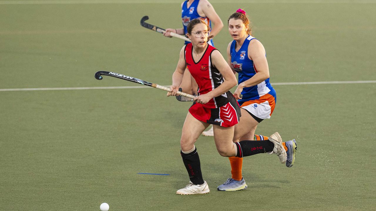 Newtown against Past High in A1 Women's Toowoomba Hockey grand final at Clyde Park, Saturday, September 7, 2024. Picture: Kevin Farmer