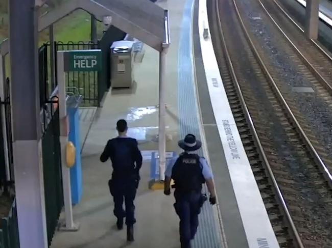 Police were forced to chase a koala around Casula railway station last month. Picture: Transport for NSW