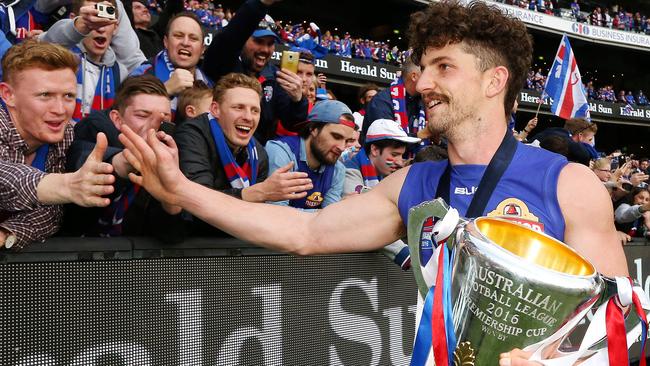 Tom Liberatore with last year’s premiership cup. Picture: Mark Stewart