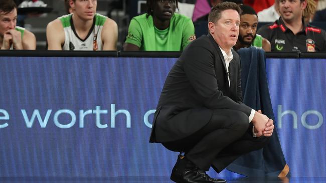 Simon Mitchell watches on during the Phoenix’s inaugural season.